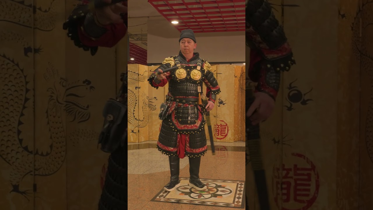 Tang Dynasty Mingguang Armor showcased by cofounder Johnny K. Wu. #armor #real #tang #hanfu