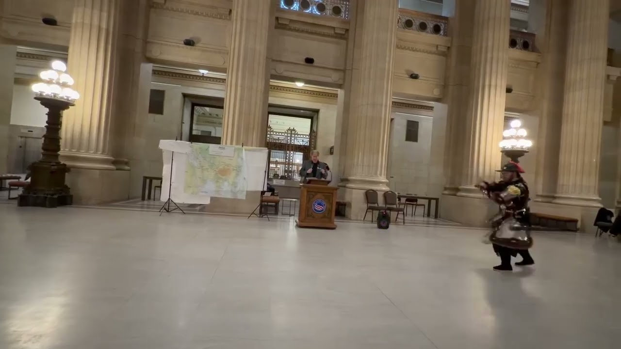 Ming Dynasty Real Armor at City Hall celebration Persian New Year.
