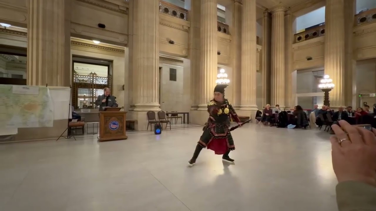 Tang Dynasty real armor at City Hall celebrating Persian New Year